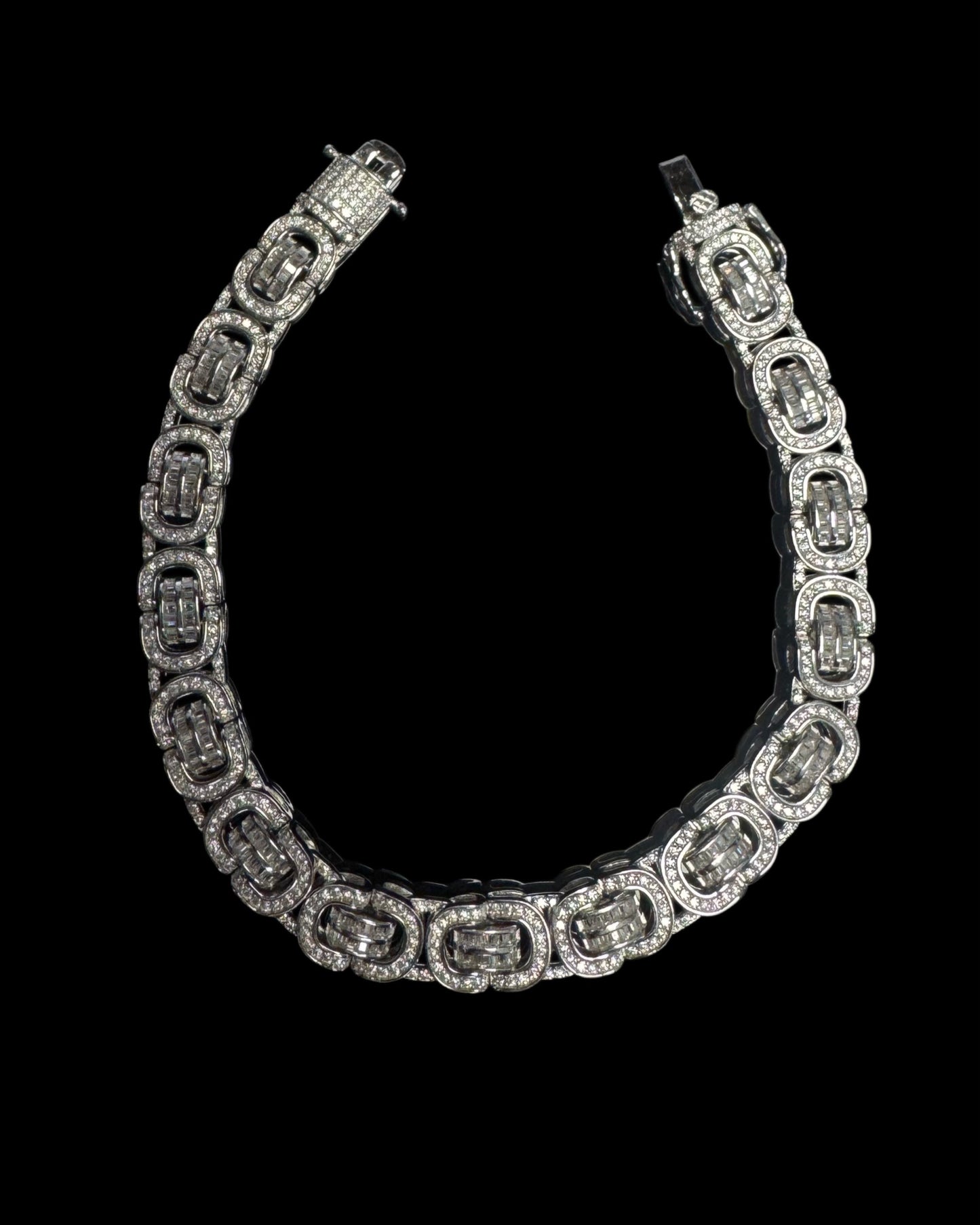 925 SILVER BRACELET MOISSANITE (35.8 9MM 8.5")