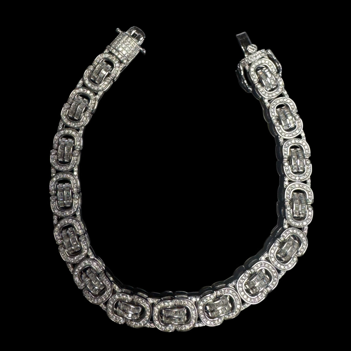 925 SILVER BRACELET MOISSANITE (35.8 9MM 8.5")