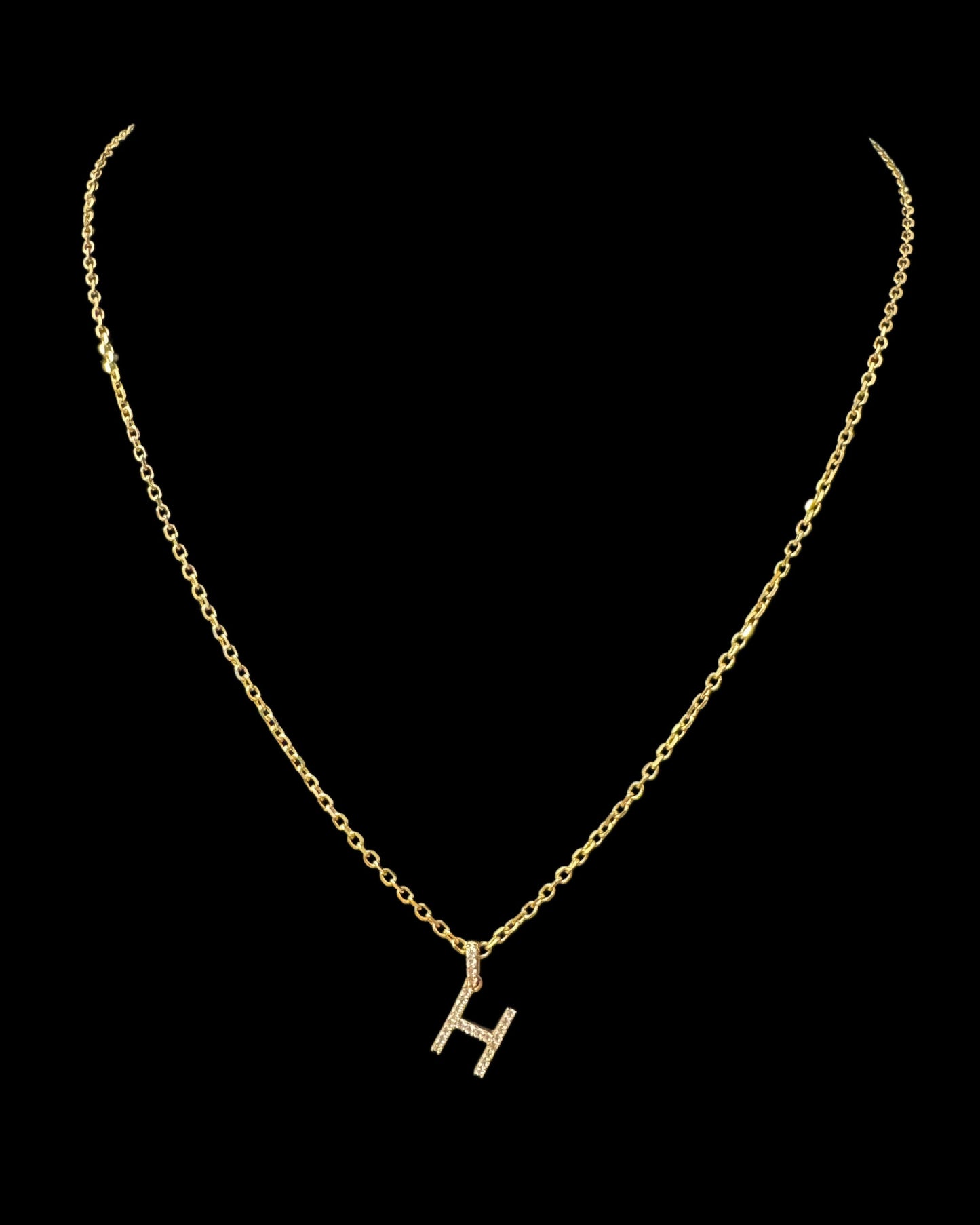 Letter H Necklace 3.5GR 14K 18"