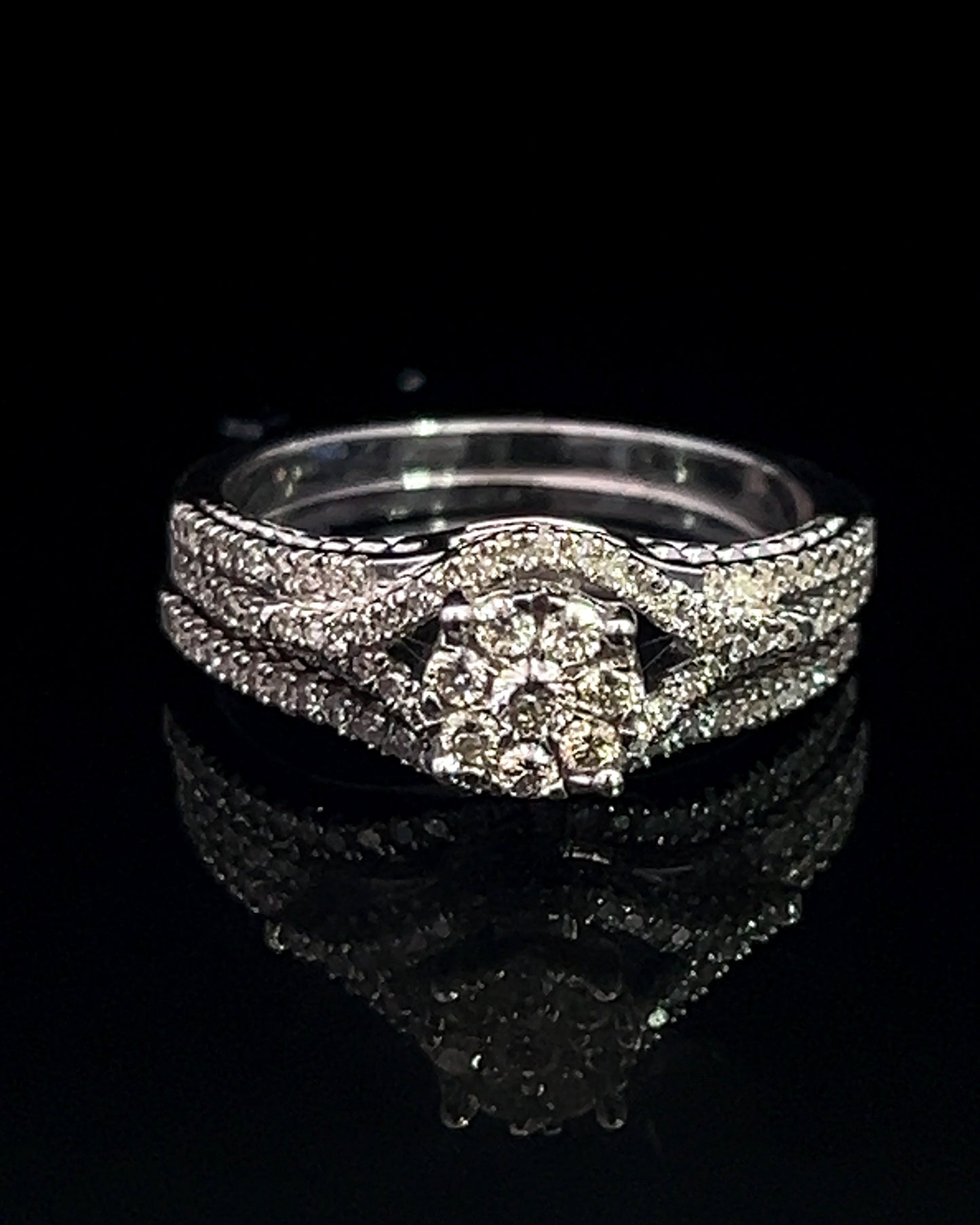 White Gold Engagement Ring 0.61CT 5.3GR 14K 7"