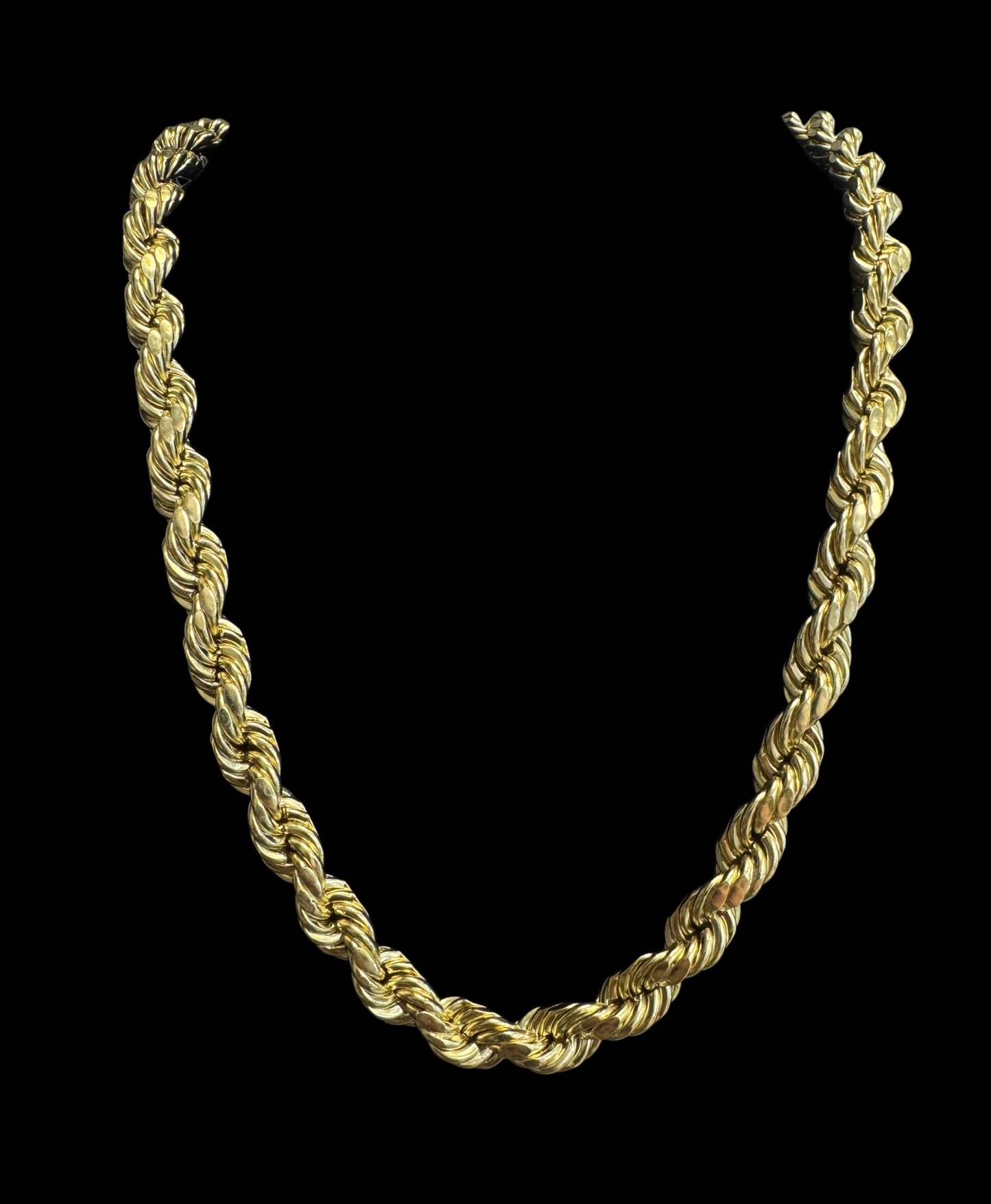 14K GOLD ROPE HOLLOW CHAIN (44.1GR 10MM 26")