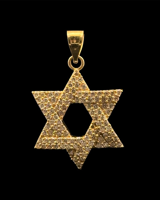 Star Of David Pendant (CZ) 4GR 14K