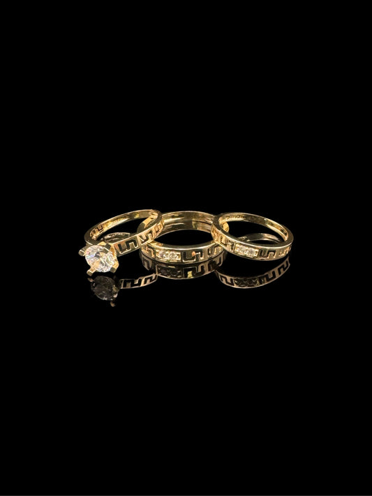 14K GOLD ENGAGEMENT CZ RING (6.9GR W7" M10")