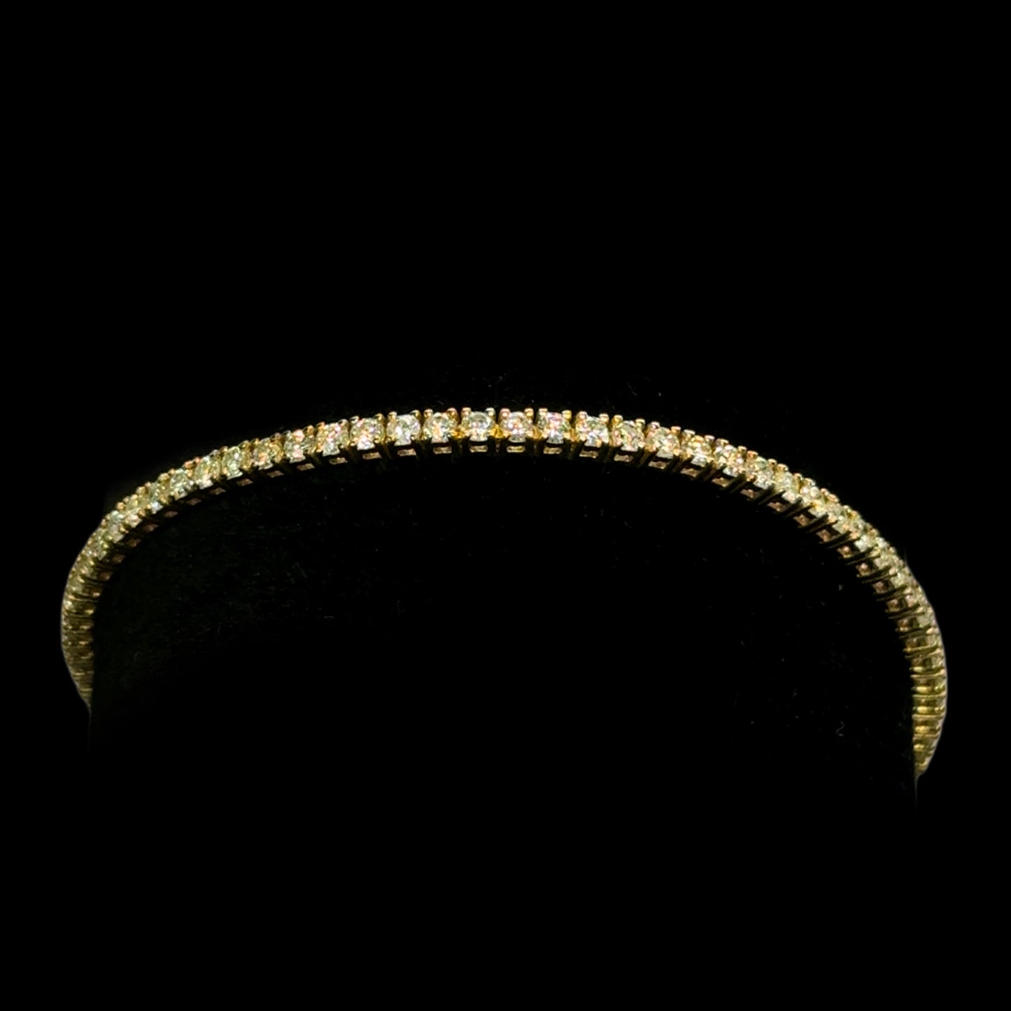 Yellow Gold Tennis Bracelet 2.46CT 6.3GR 2.2MM 14K 7"