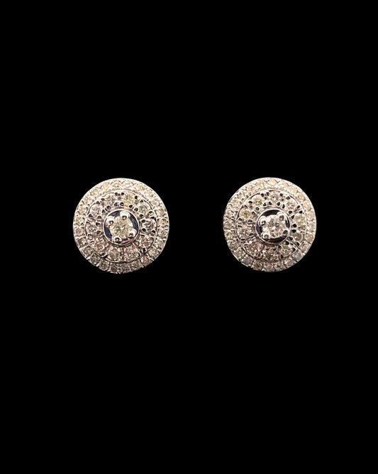 ARETES  FLOR DIAMANTES 3.2GR 1.62CT 14K