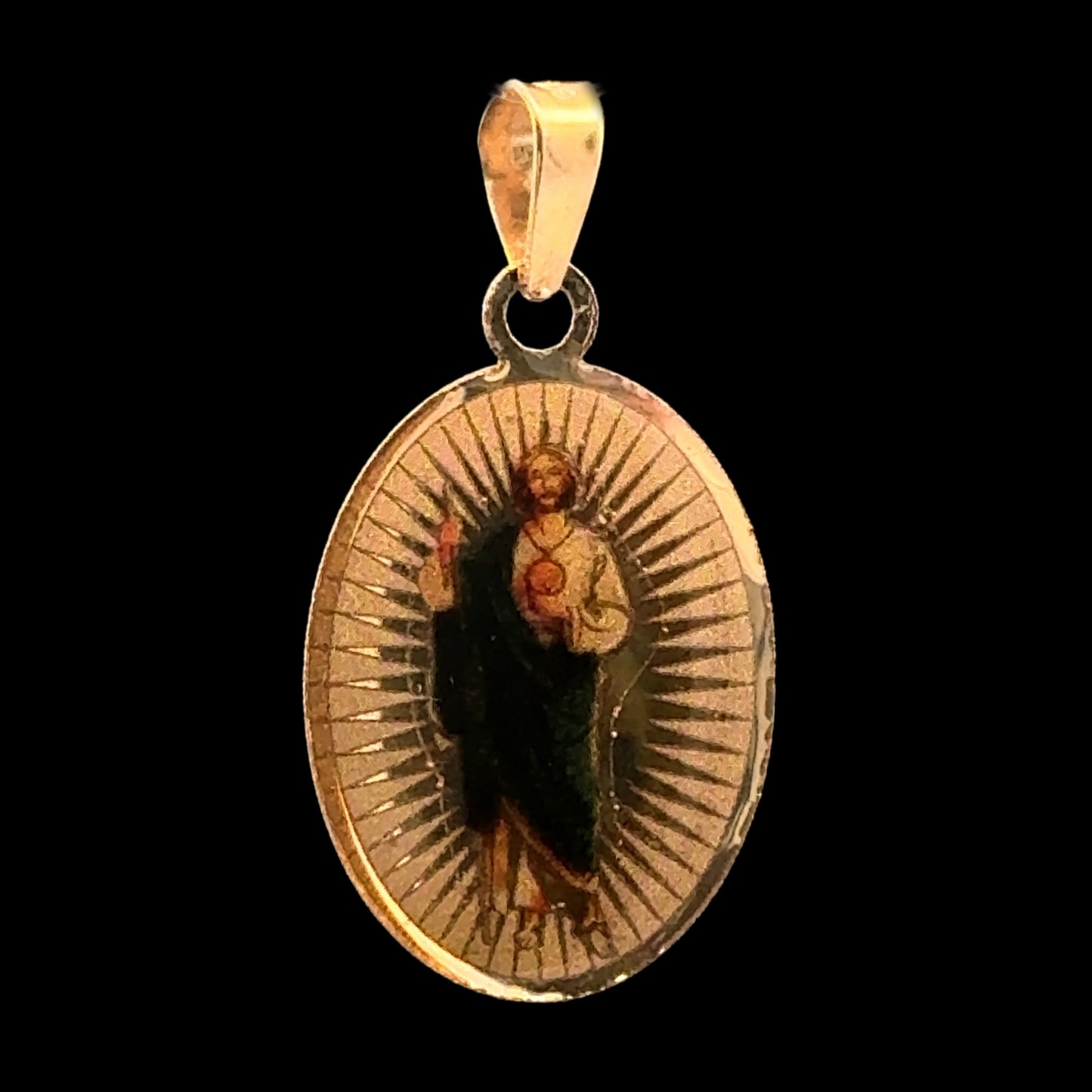 MEDALLA VIRGEN JESUS 0.5GR 14K