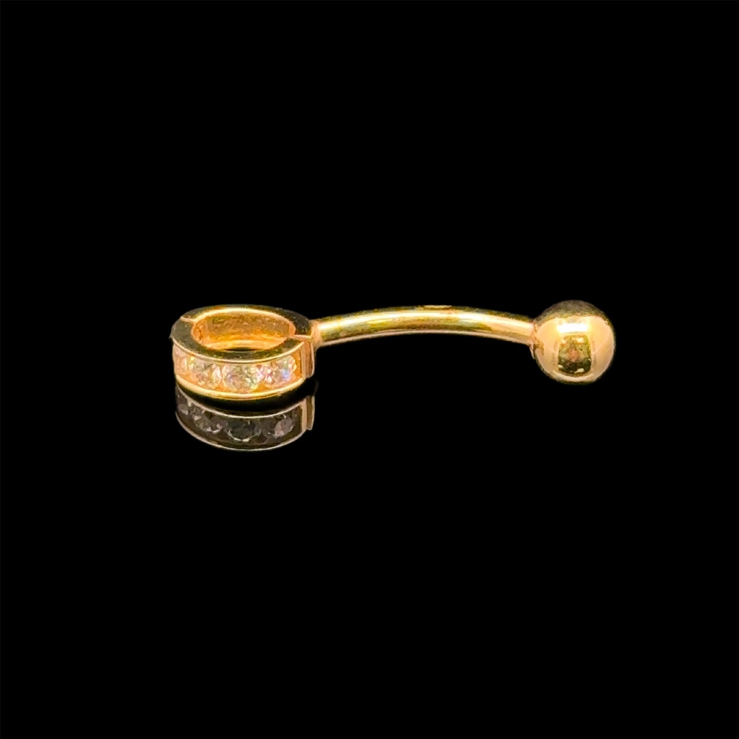 PIERCING OMBLIGO CIRCULO PLANO 14K