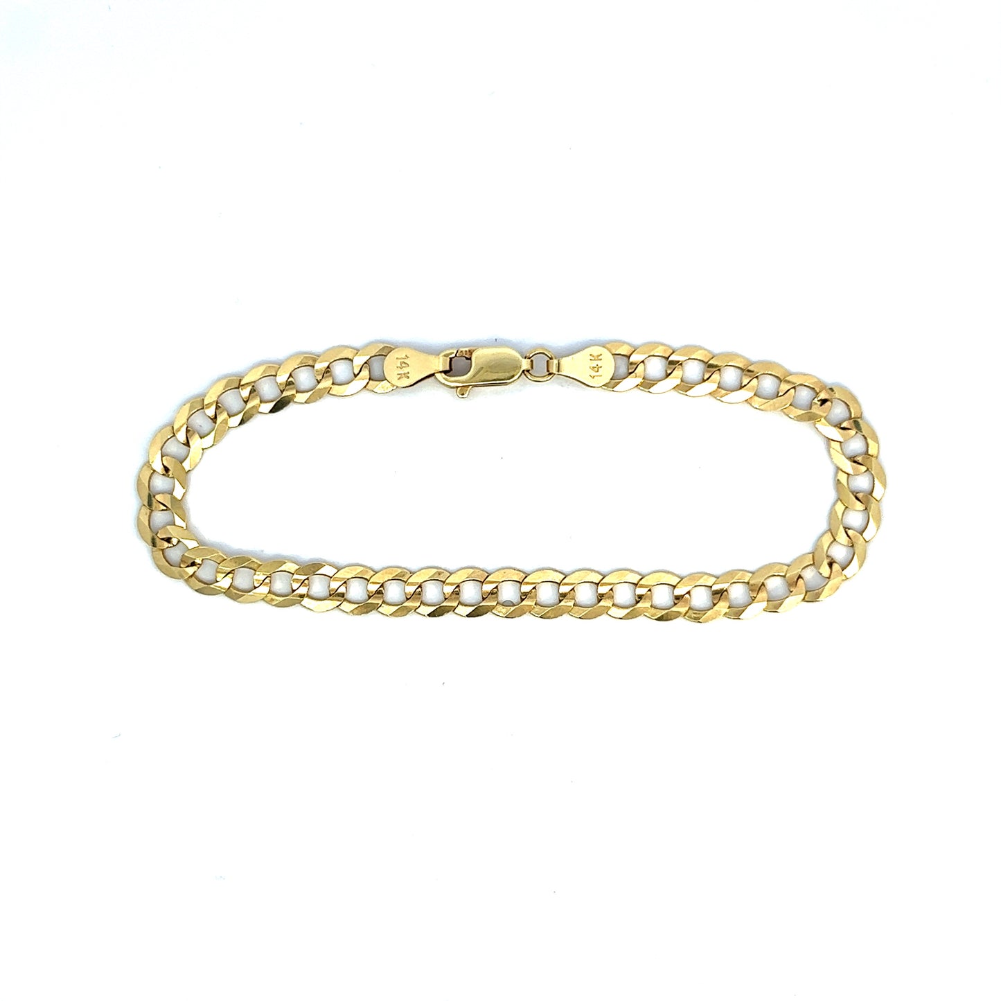 Solid Yellow Gold Cuban Bracelet 7.6GR 5.8MM 14K 8.5"