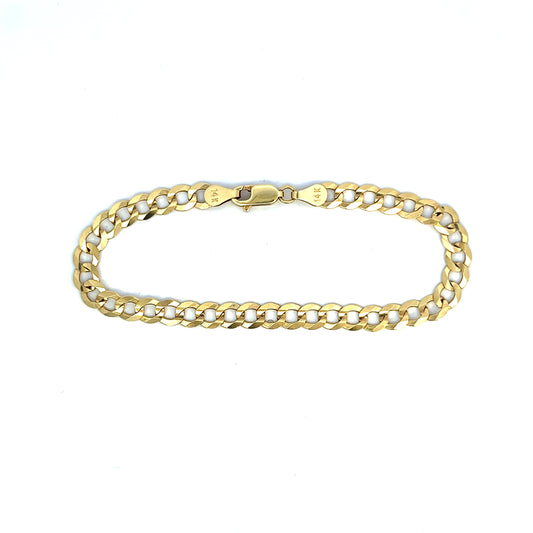 Solid Yellow Gold Cuban Bracelet 7.6GR 5.8MM 14K 8.5"