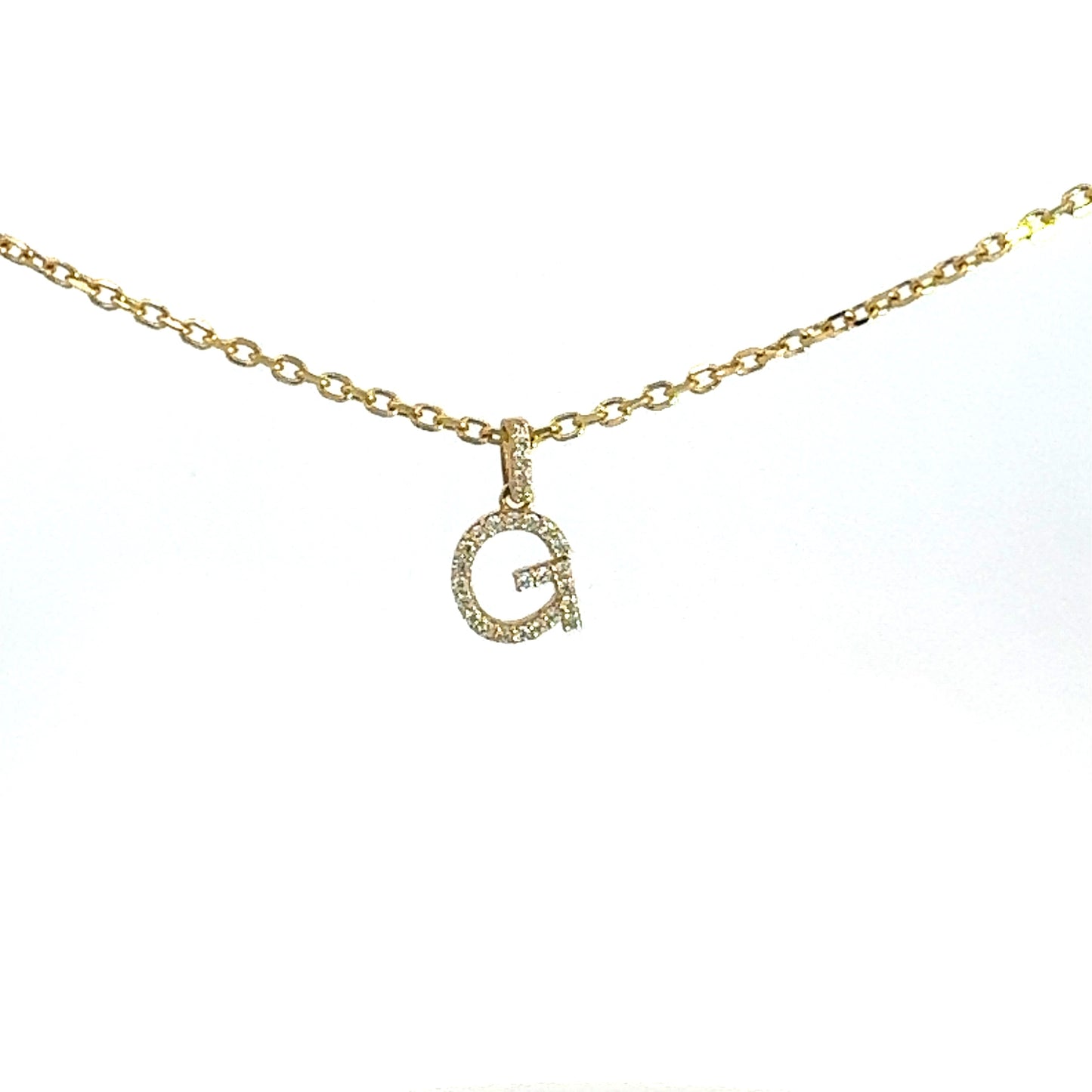 Letter G Necklace 3.5GR 14K 18"