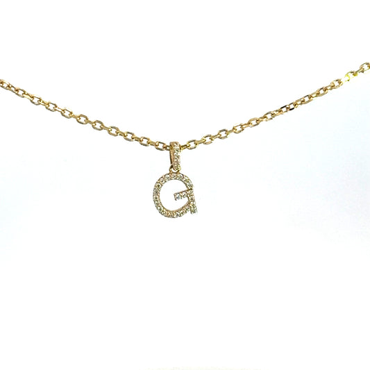 Letter G Necklace 3.5GR 14K 18"