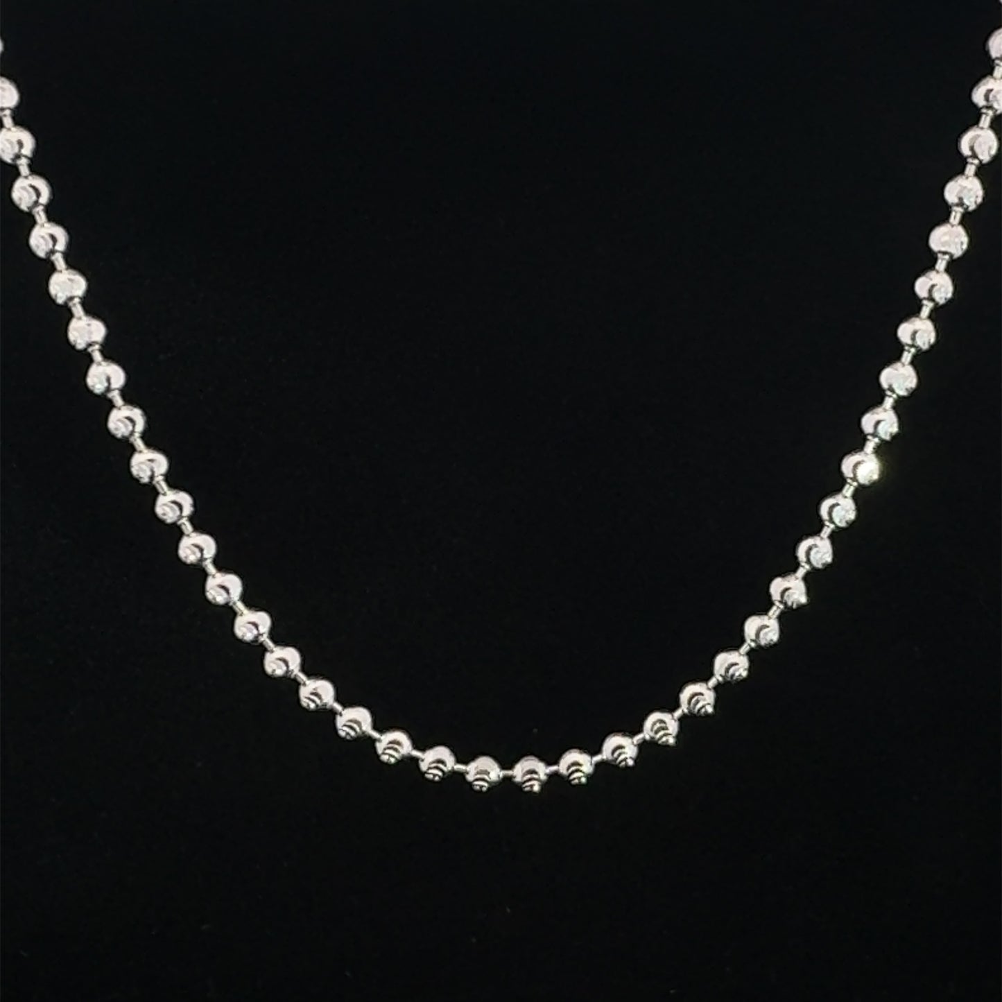 White Gold Moon Cut Chain 10.2GR 2.4MM 14K 20"