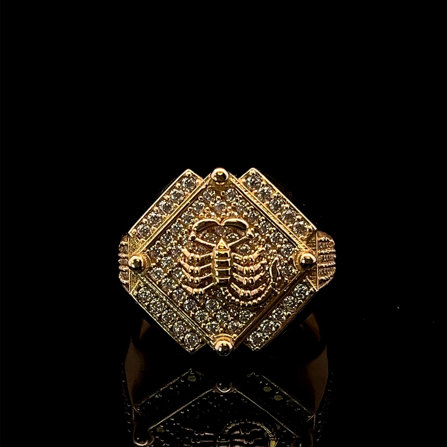 ANILLO ESCORPION CZ 6.1GR 14K 10"