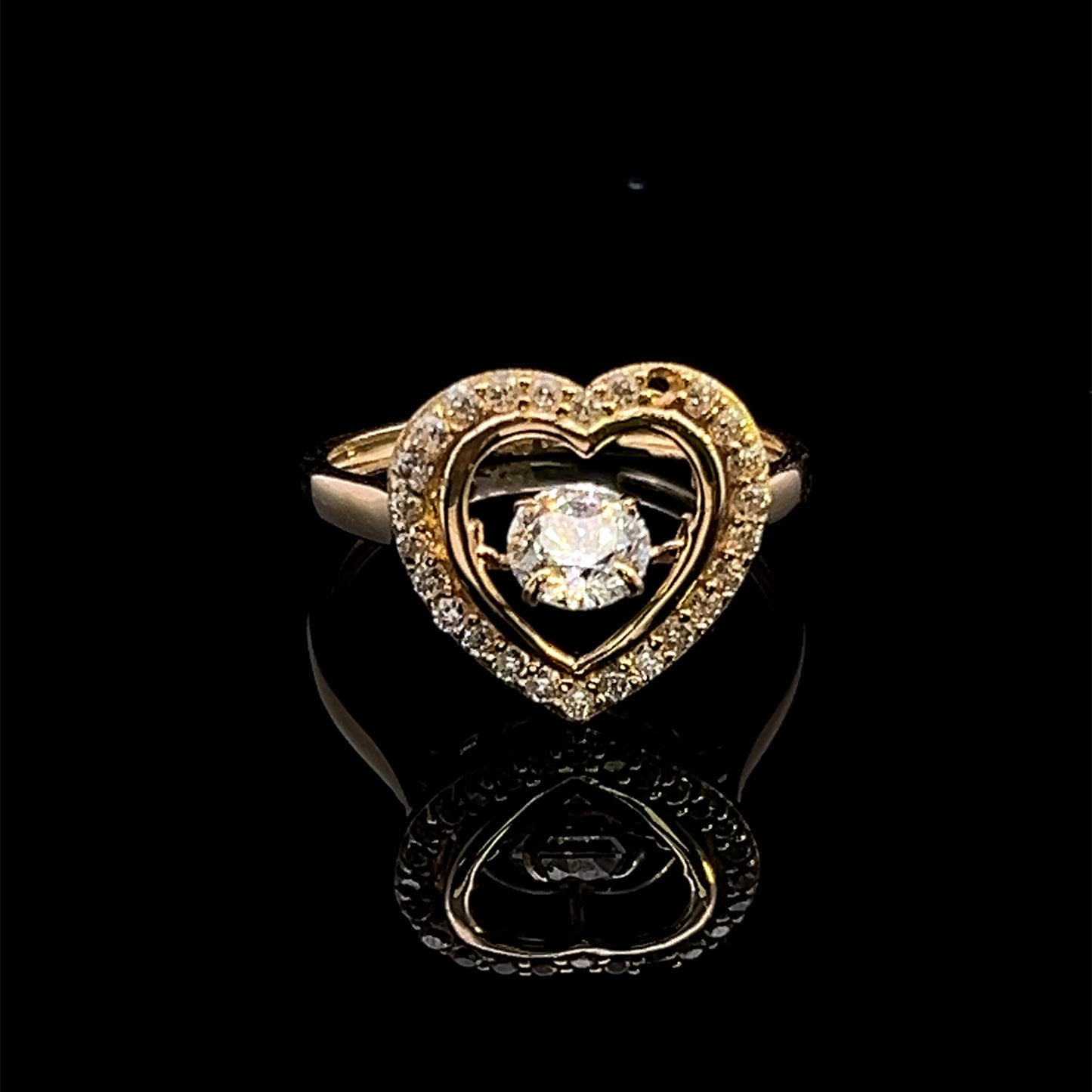 ANILLO CORAZON CZ 1.8GR 14K 7"