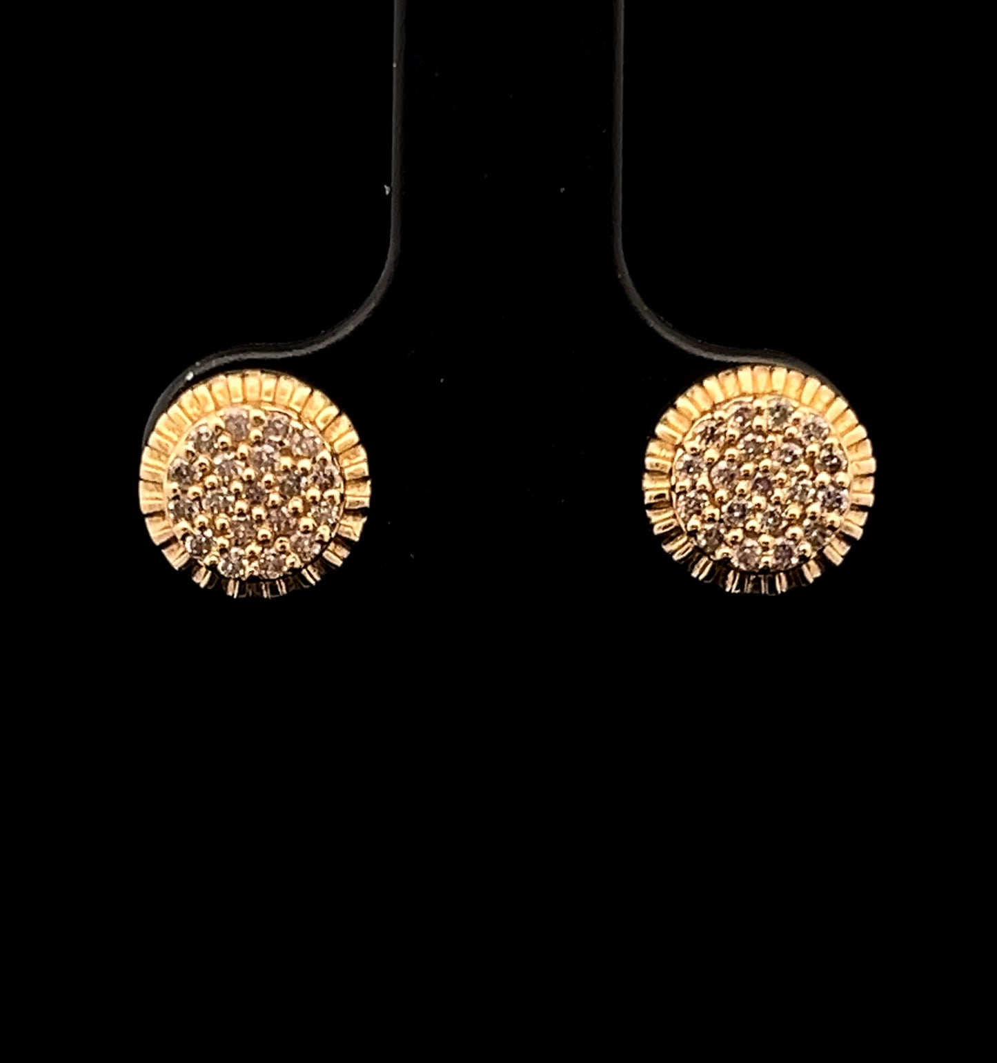 ARETES GIRASOL AMARILLO 0.26CT 14K