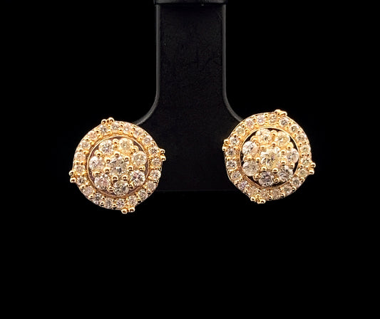 ARETES DIAMONDS FLOR AMARILLO 1.58CT 14K