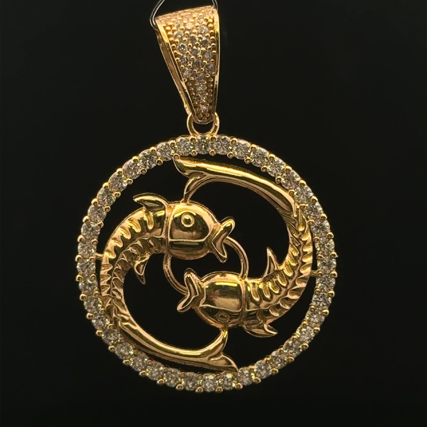 PENDANT SIGNO ZODIACO PISCIS CZ 5GR 14K