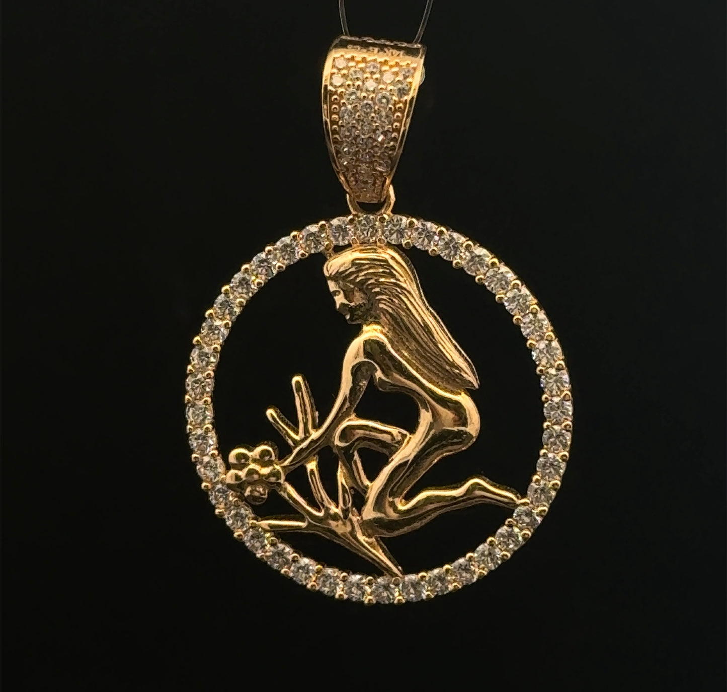 PENDANT SIGNO ZODIACO VIRGO CZ CZ 4.3GR 14K