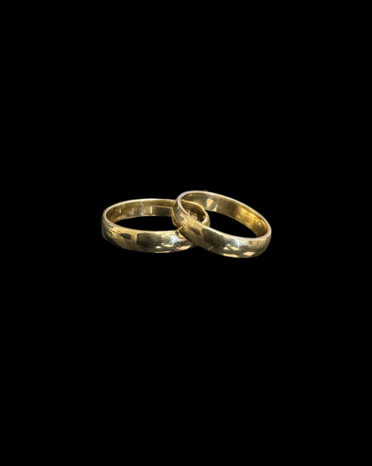 14K GOLD DUO ENGAGEMENT RING (6.5GR M9.5" W7")