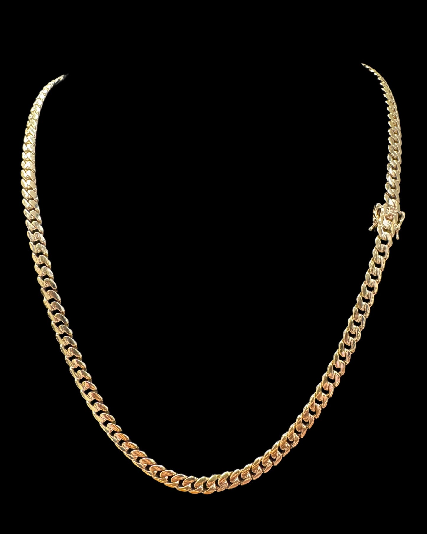 CADENA MIAMI CUBAN SEMISOLIDA 26.5GR 6MM 14K 22"