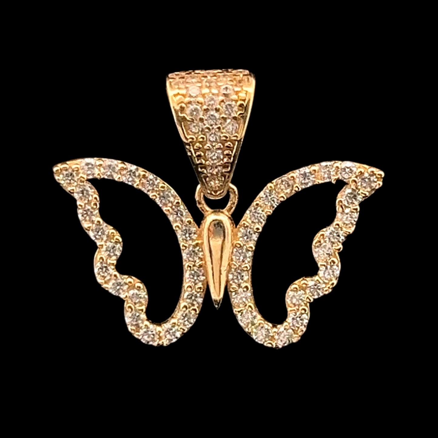 PENDANT MARIPOSA CZ 2GR 14K