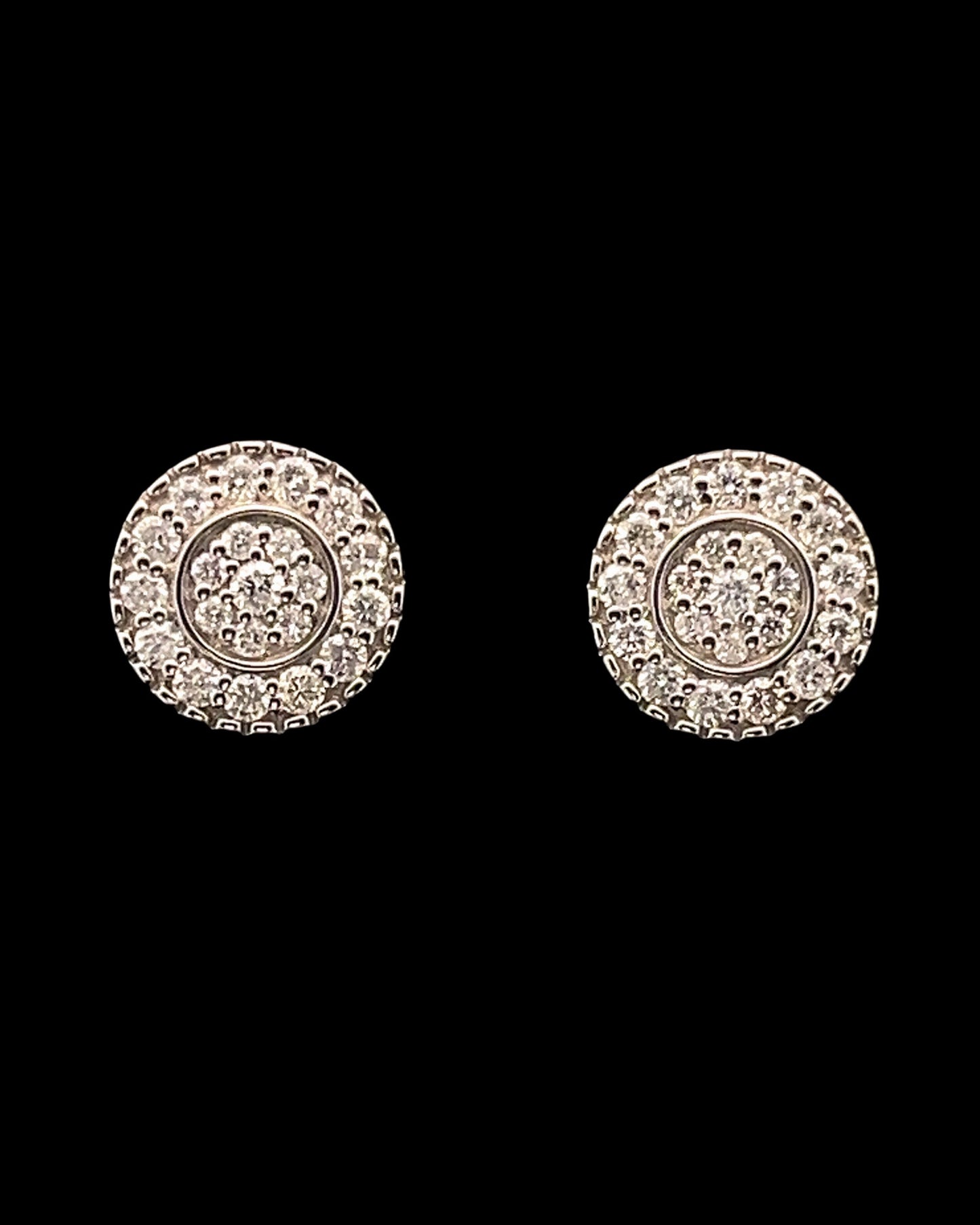 ARETES LIBRA ESTERLINA BLANCO 0.525CT 14K