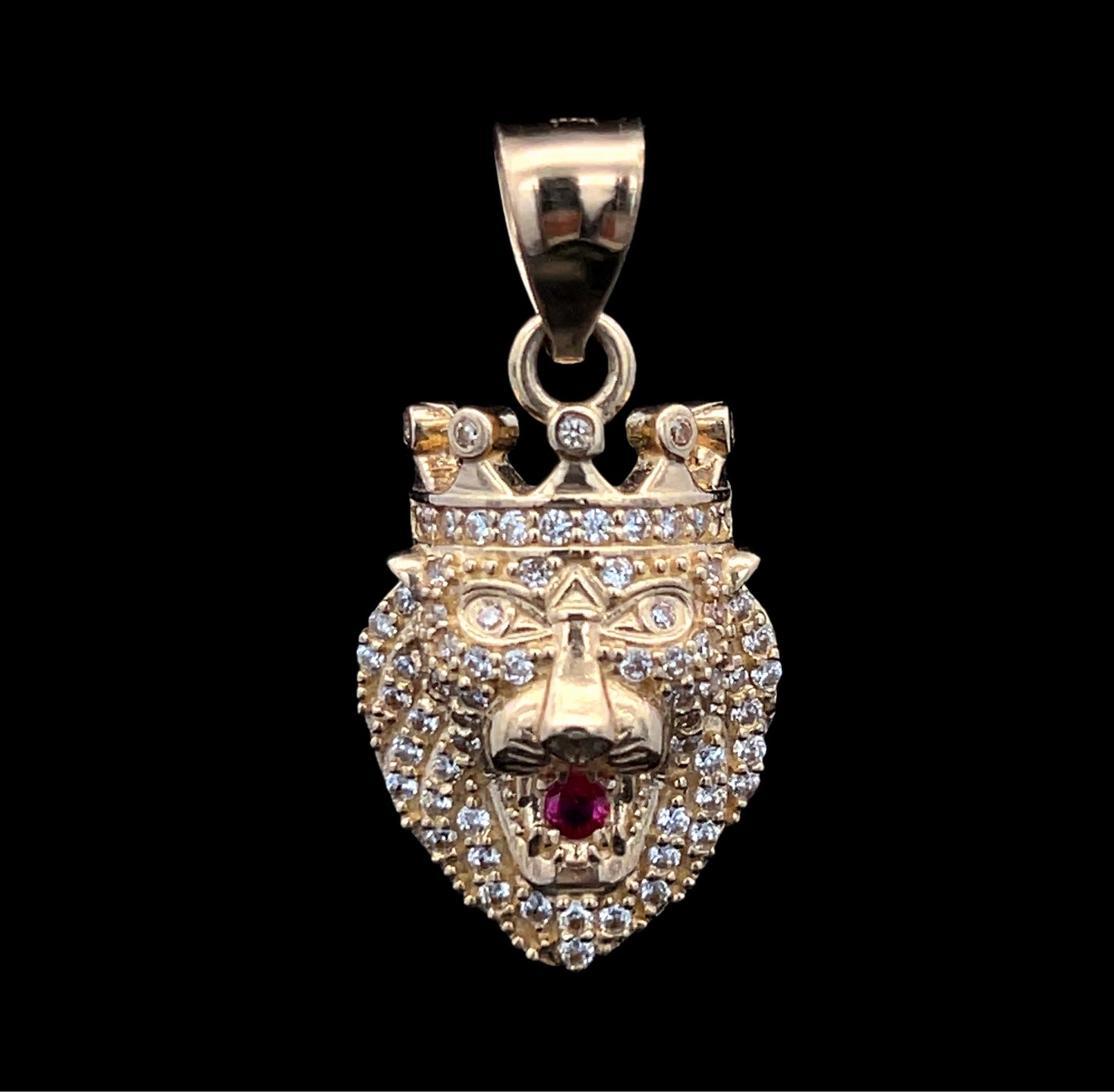 PENDANT LEON CORONA CZ 4.3GR 14K