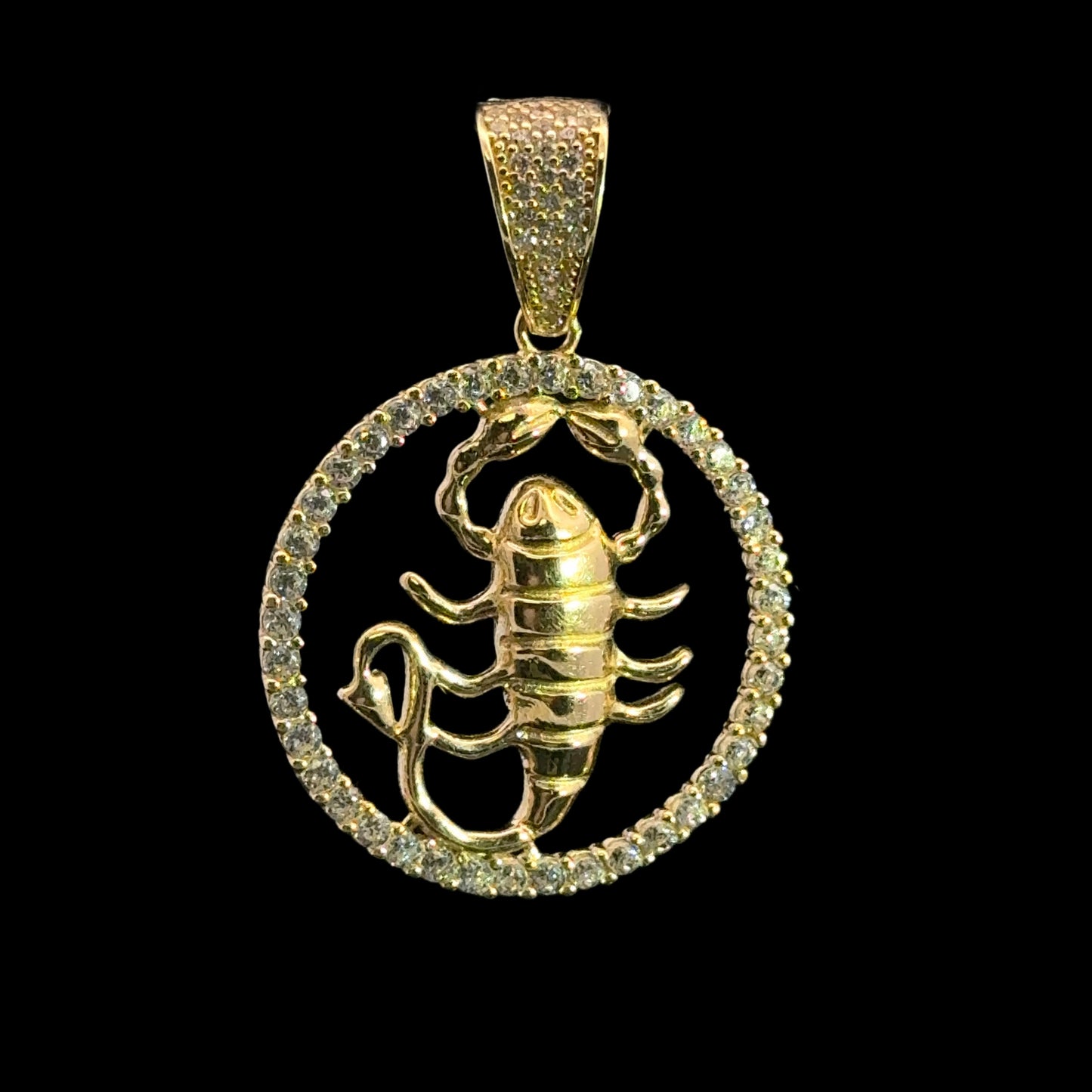 PENDANT SIGNO ZODIACO ESCORPIO CZ 4.9GR 14K