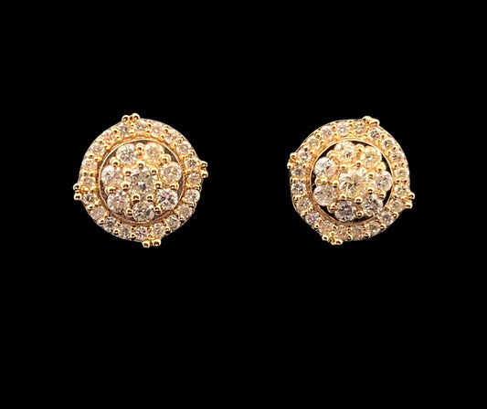 ARETES DIAMONDS FLOR AMARILLO 1.58CT 14K