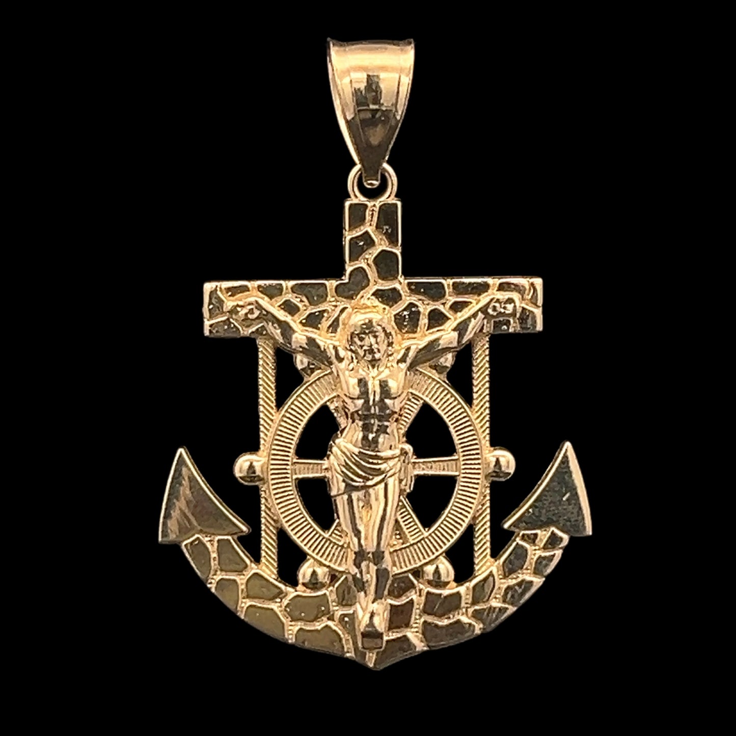 PENDANT ANCLA JESUS 5.5GR 14K