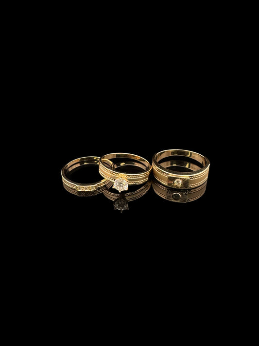 14K GOLD ENGAGEMENT MOISSANITE RING (8.6GR W9" M10")