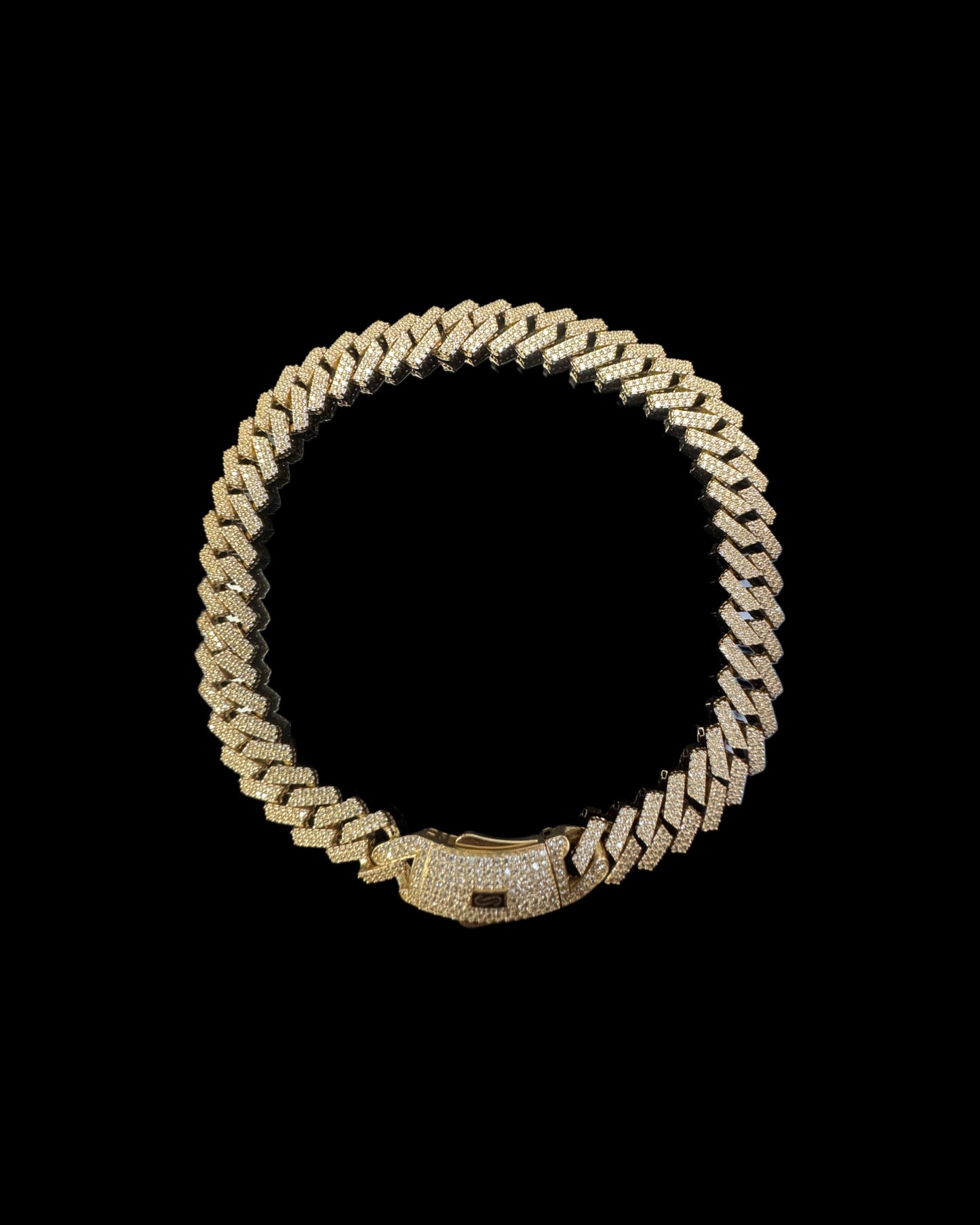 BRACELET ITTALO FULL CZ YELLOW 23.6GR 8.8MM 14K 10"