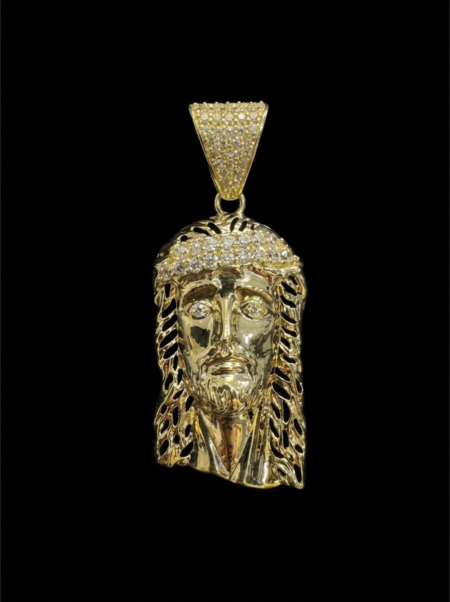14K YELLOW GOLD FACE JESUS PENDANT (4.9GR)