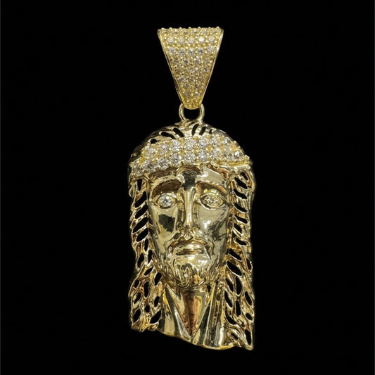 14K YELLOW GOLD FACE JESUS PENDANT (4.9GR)