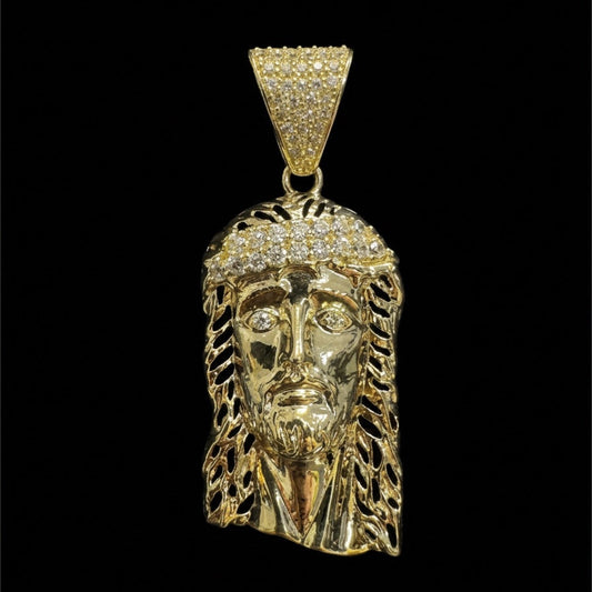 14K YELLOW GOLD FACE JESUS PENDANT (6.4GR)