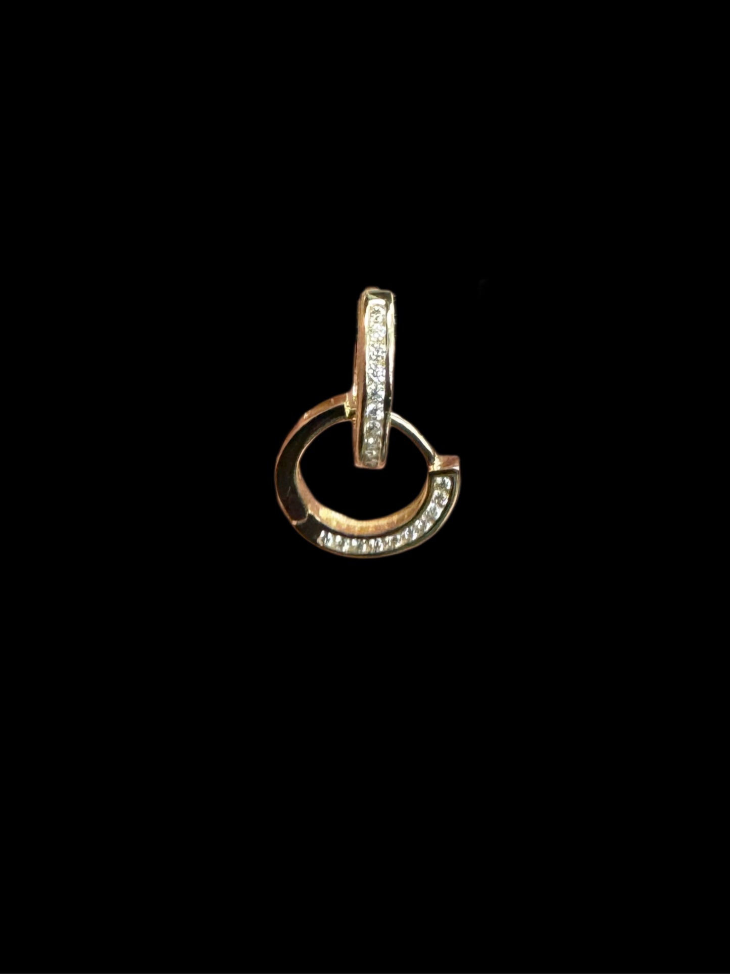 14K GOLD HUGGIES ZIRCONIA EARRING (1.5GR)