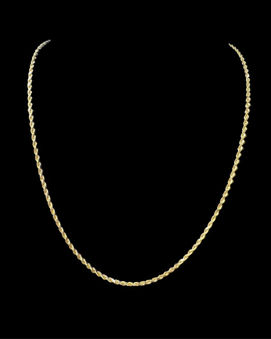 CADENA ROPE HOLLOW 2.5GR 1.5MM 14K 22"
