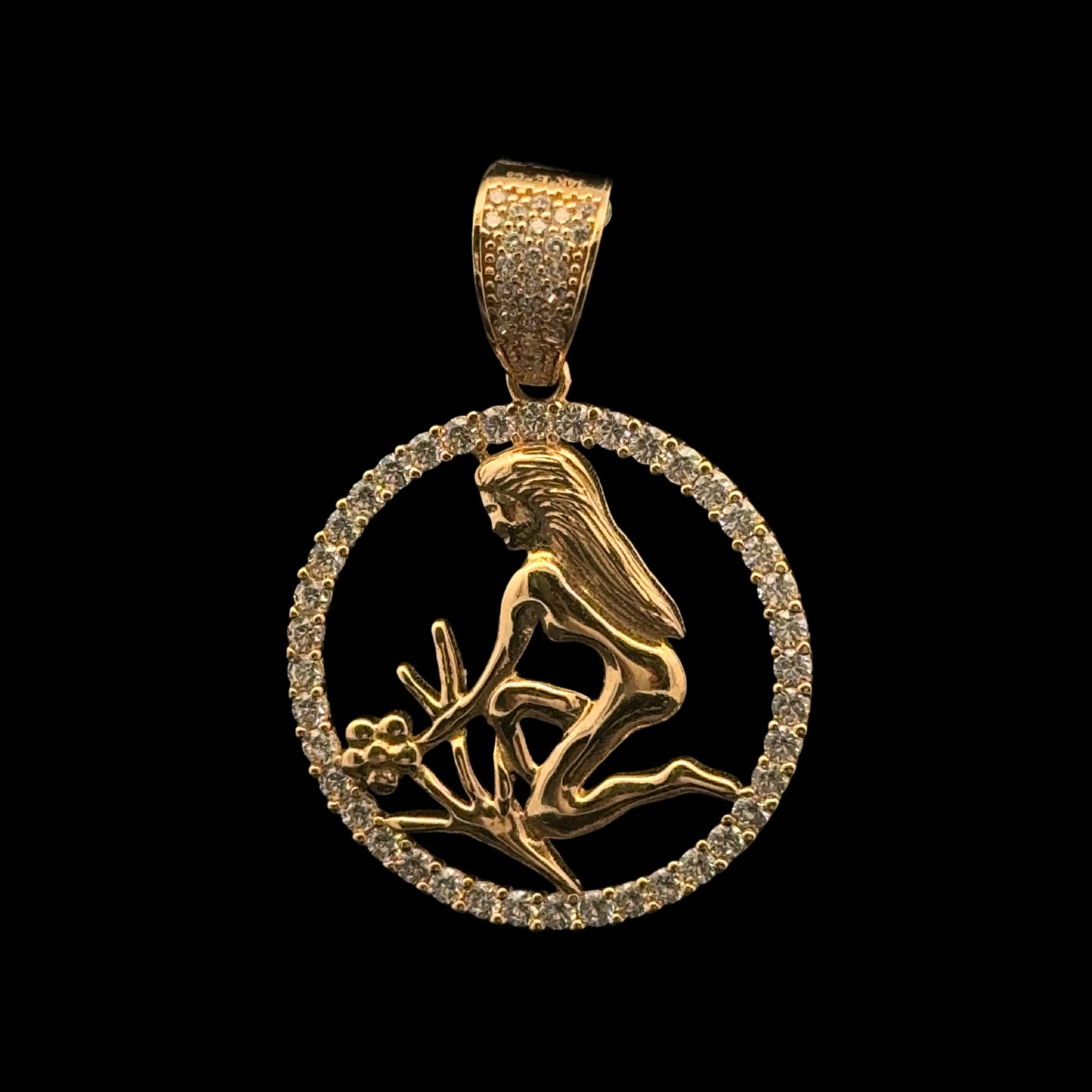 PENDANT SIGNO ZODIACO VIRGO CZ CZ 4.3GR 14K