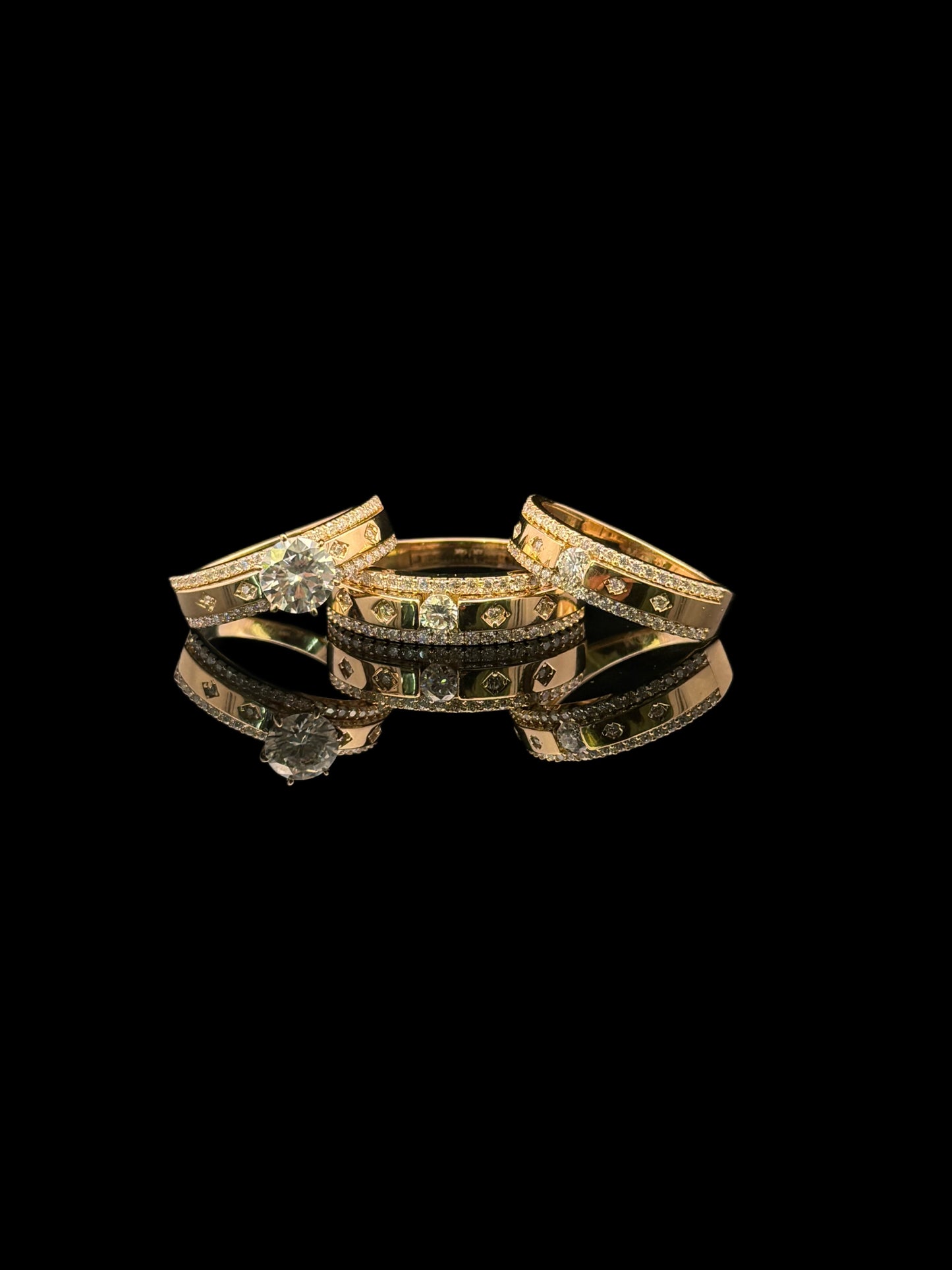 14K GOLD ENGAGEMENT MOISSANITE RING  (11.6GR W8" M11")