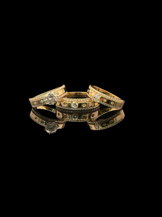 14K GOLD ENGAGEMENT MOISSANITE RING  (11.6GR W8" M11")