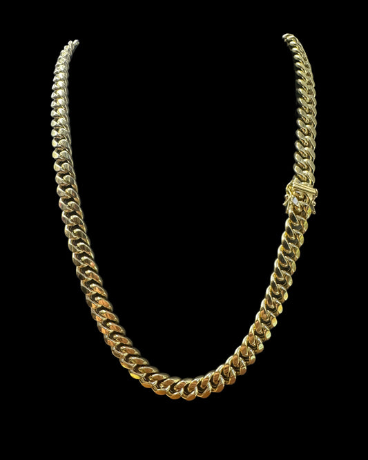 14K SEMI-SOLID CUBAN CHAIN (48.2GR 8.7MM 22")