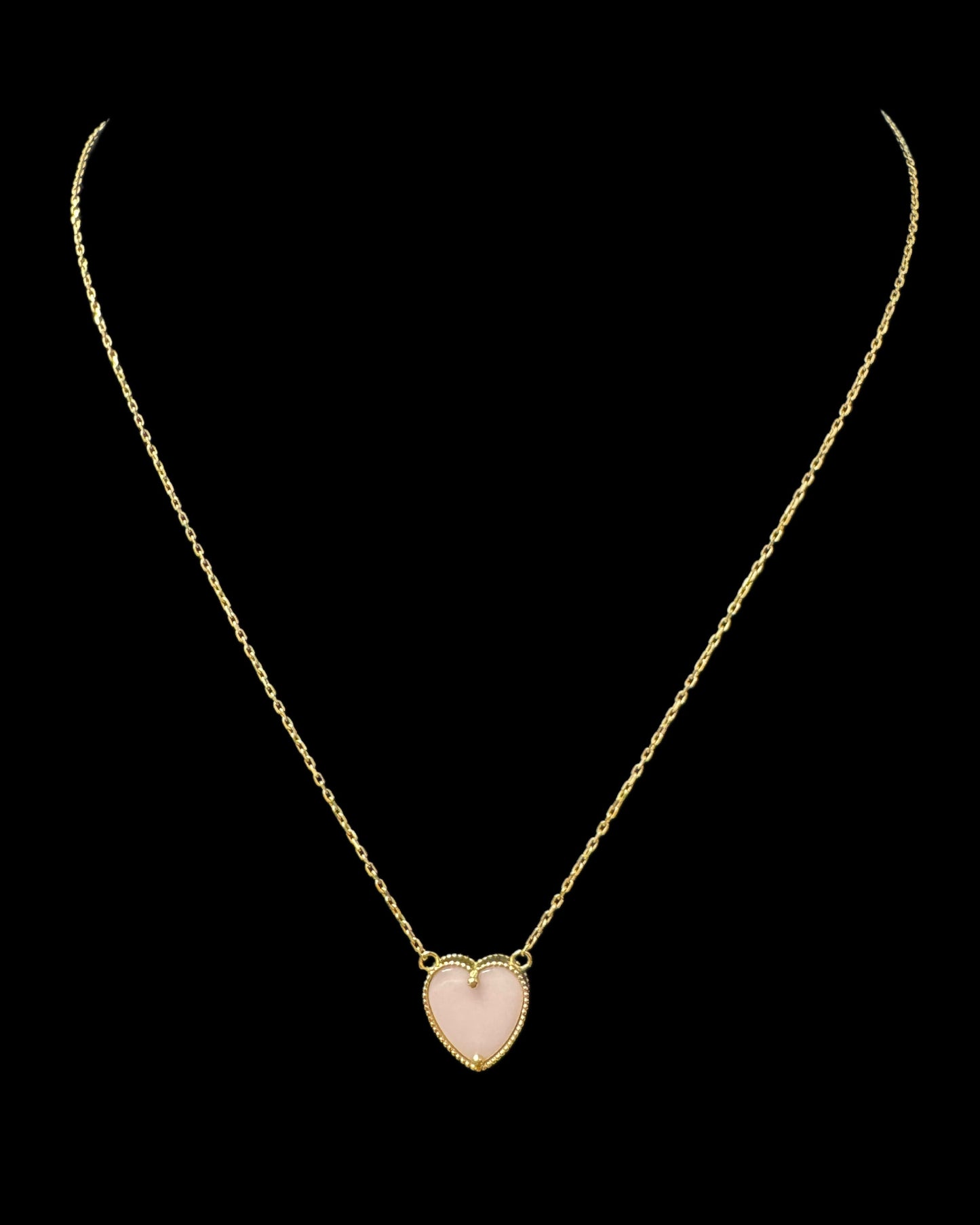 Rose Gold Heart Necklace 2.8GR 14K 18"