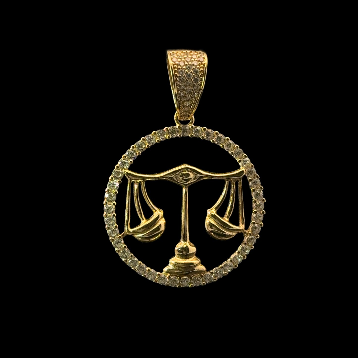 PENDANT SIGNO ZODIACO LIBRA CZ 4.7GR 14K