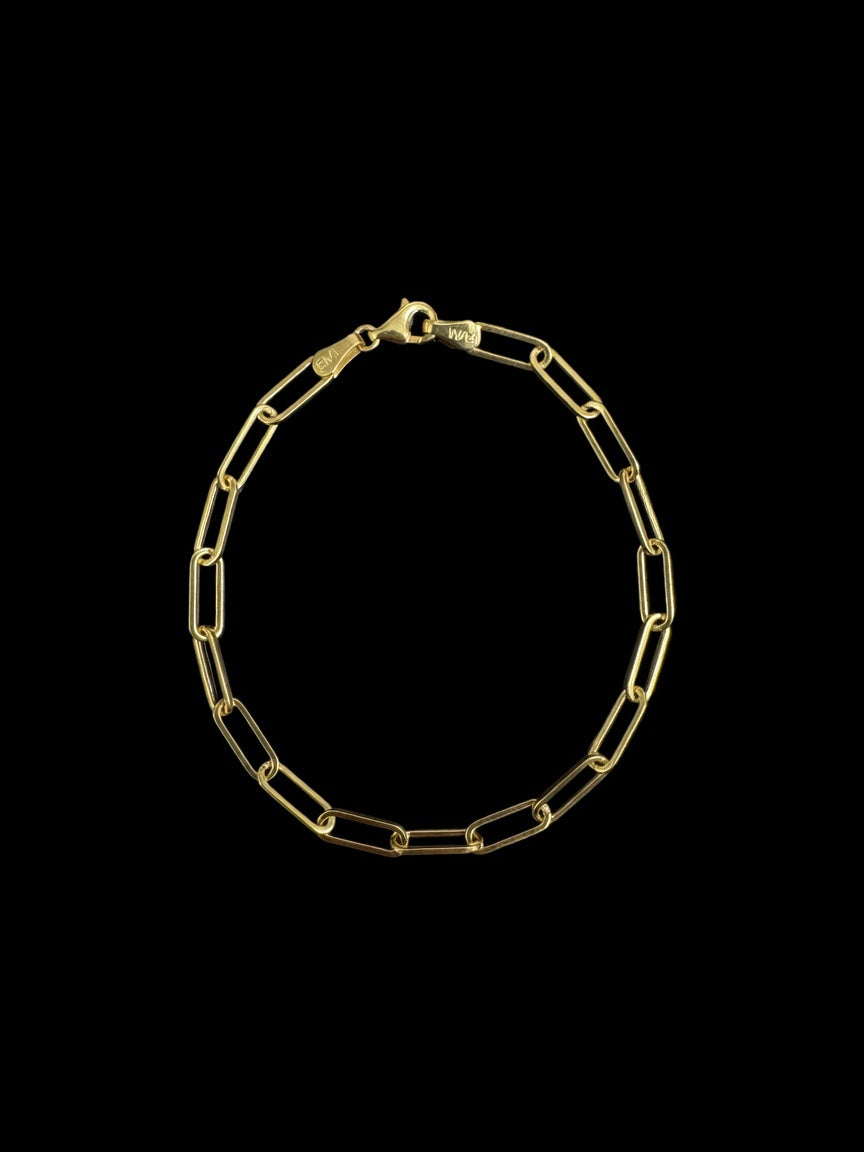 14K PAPER CLIP BRACELET (3.3GR 3.5MM 8")