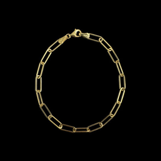 14K PAPER CLIP BRACELET (3.3GR 3.5MM 8")