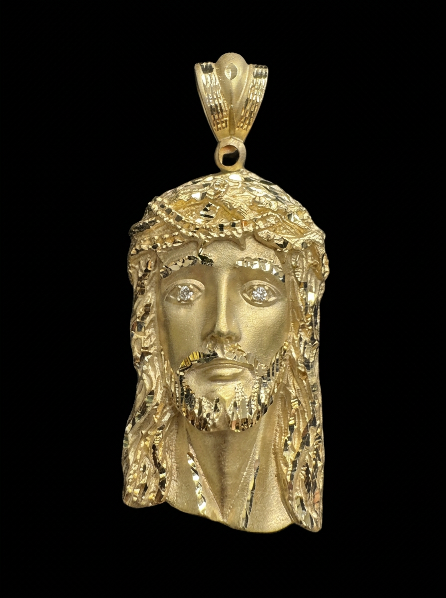 14K YELLOW GOLD FACE JESUS PENDANT (9.1GR)
