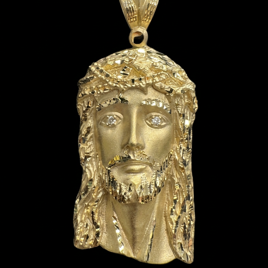 14K YELLOW GOLD FACE JESUS PENDANT (9.1GR)