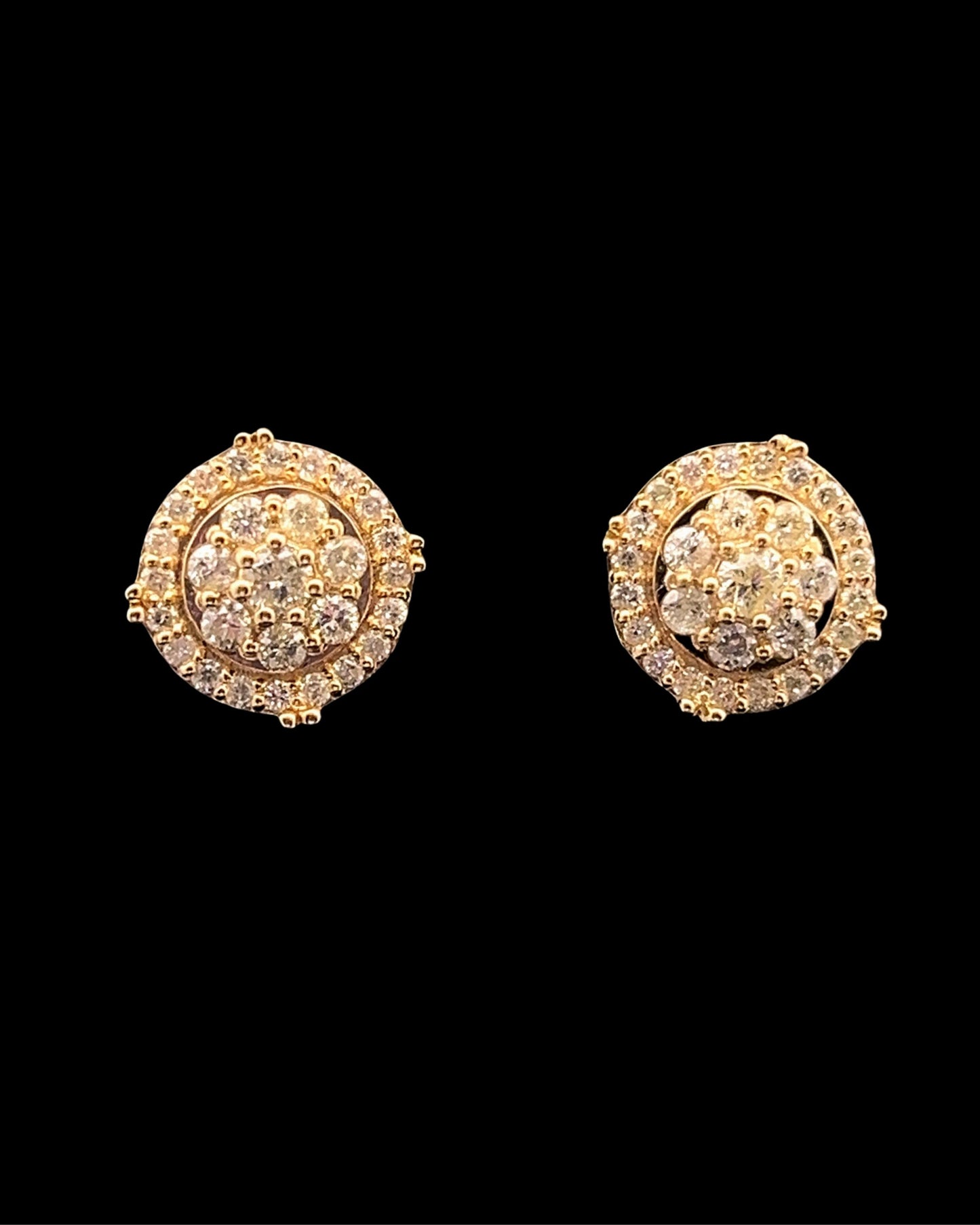 14K FLOWER EARRINGS (1.58CT 10.91MM)