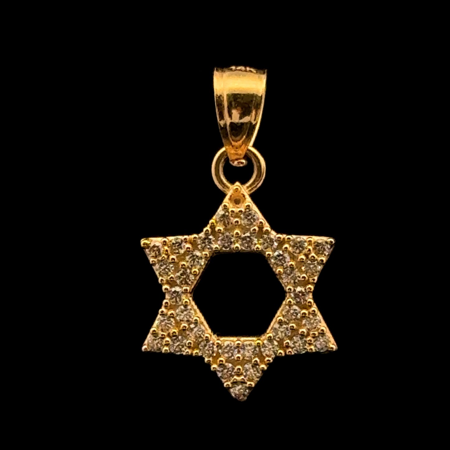 Star Of David Pendant (CZ) 1.5GR 14K