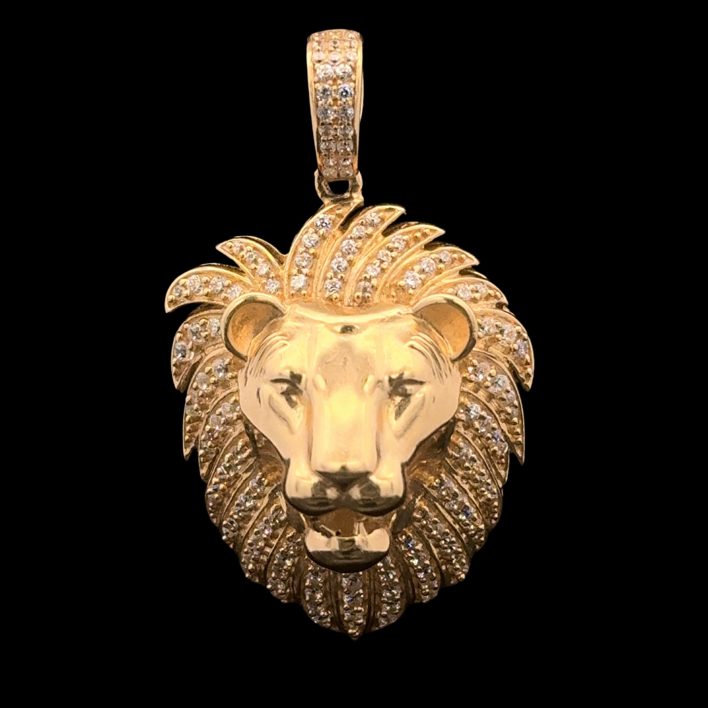 PENDANT CABEZA LEON CZ 12.2GR 14K